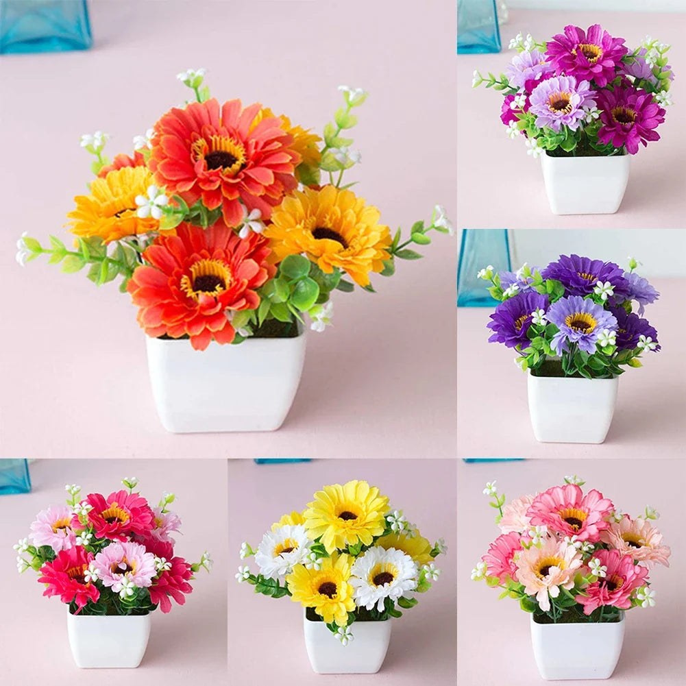 Pot Artificial Potted Plant Garden Decoration Home Decor Room Fake