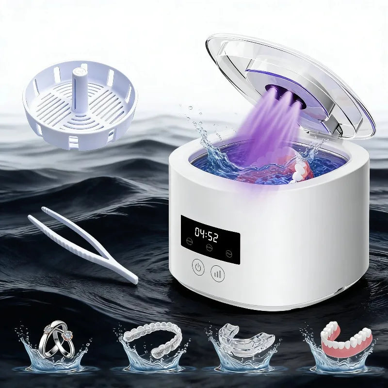 Ultrasonic Retainer & Denture Cleaner | USB Rechargeable 50kHz