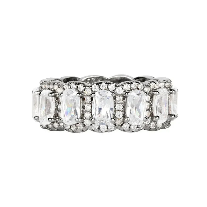 Huitan 5-Pc Cubic Zirconia Wedding Ring Set for Women
