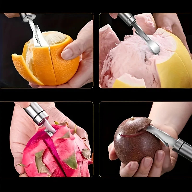 Stainless Steel Citrus Peeler Set – Orange & Lemon Knife Tools