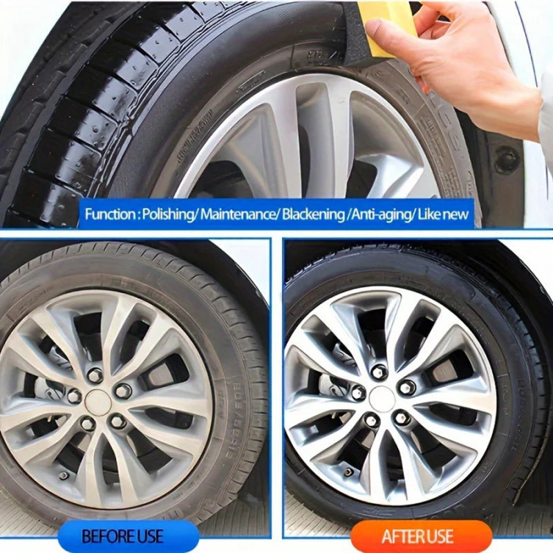 Car Tire Wax Brightener & Blackening Maintenance Cream 120ml