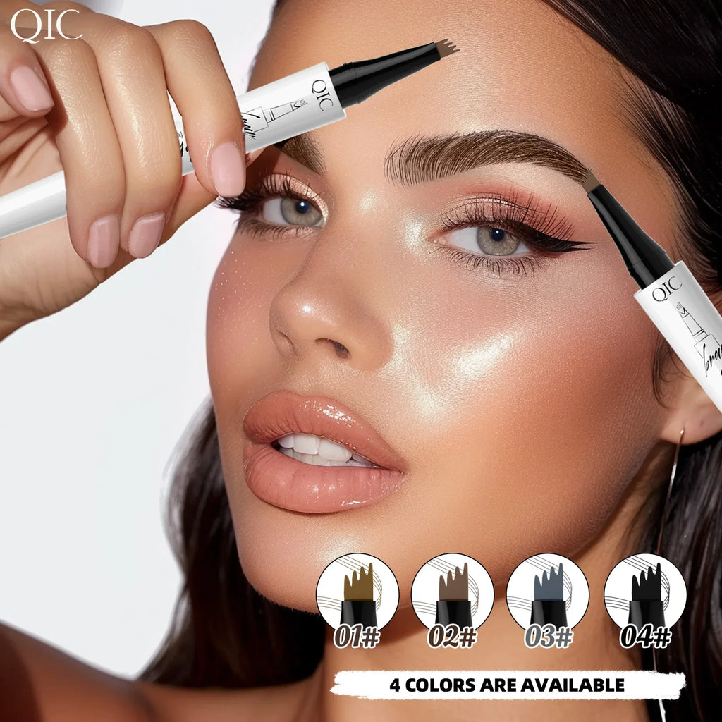 QIC 4-Tip Microblading Brow Pen – Waterproof & Long-Lasting