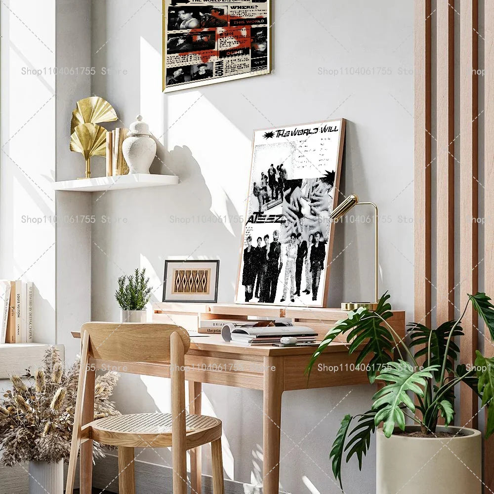ATEEZ KPOP Wall Poster – Self-Adhesive Waterproof Sticker