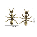 Brass Ant Figurines – Miniature Copper Insect Desk Ornament