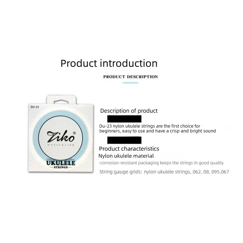 ZIKO Leo Nylon Musical Instrument Ukulele Strings DU Series PA