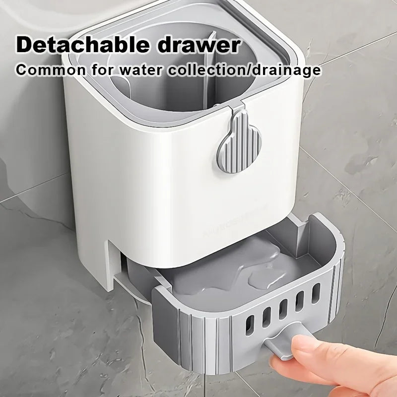 Wall-Mounted Toilet Brush – Punch-Free, No Dead Ends