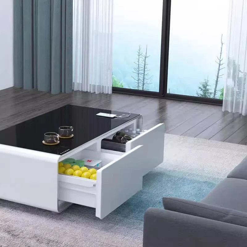 TB-90 Smart Coffee Table with Built-In Fridge & Wireless Charging