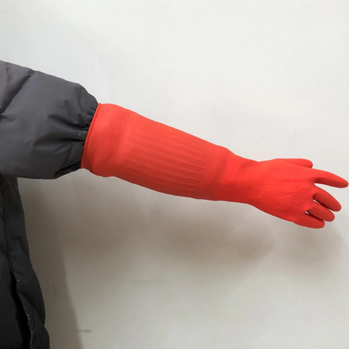 Long Rubber Latex Dishwashing Gloves – Waterproof Cleaning Gloves