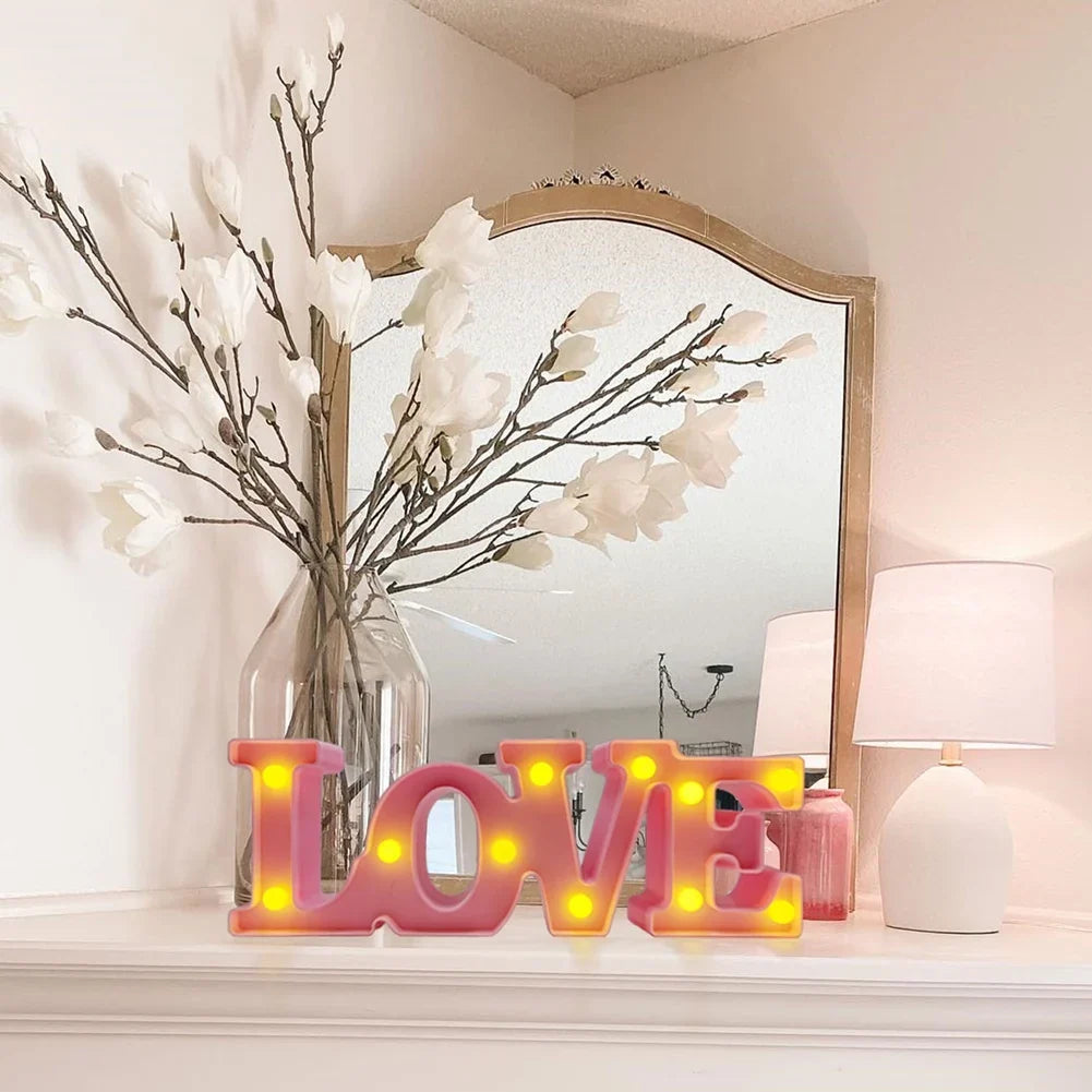 A36T-Love Letter Lamp English Romantic Surprise Decoration Modeling
