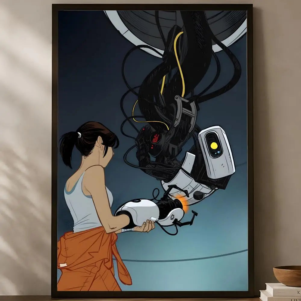 Game Portal HD Self-Stick Wall Art Poster – Waterproof Decor