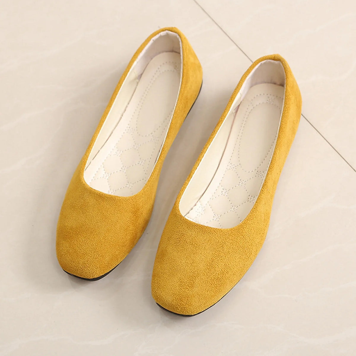 Women's Suede Ballet Flats | Slip-On Ballerina Flat Shoes