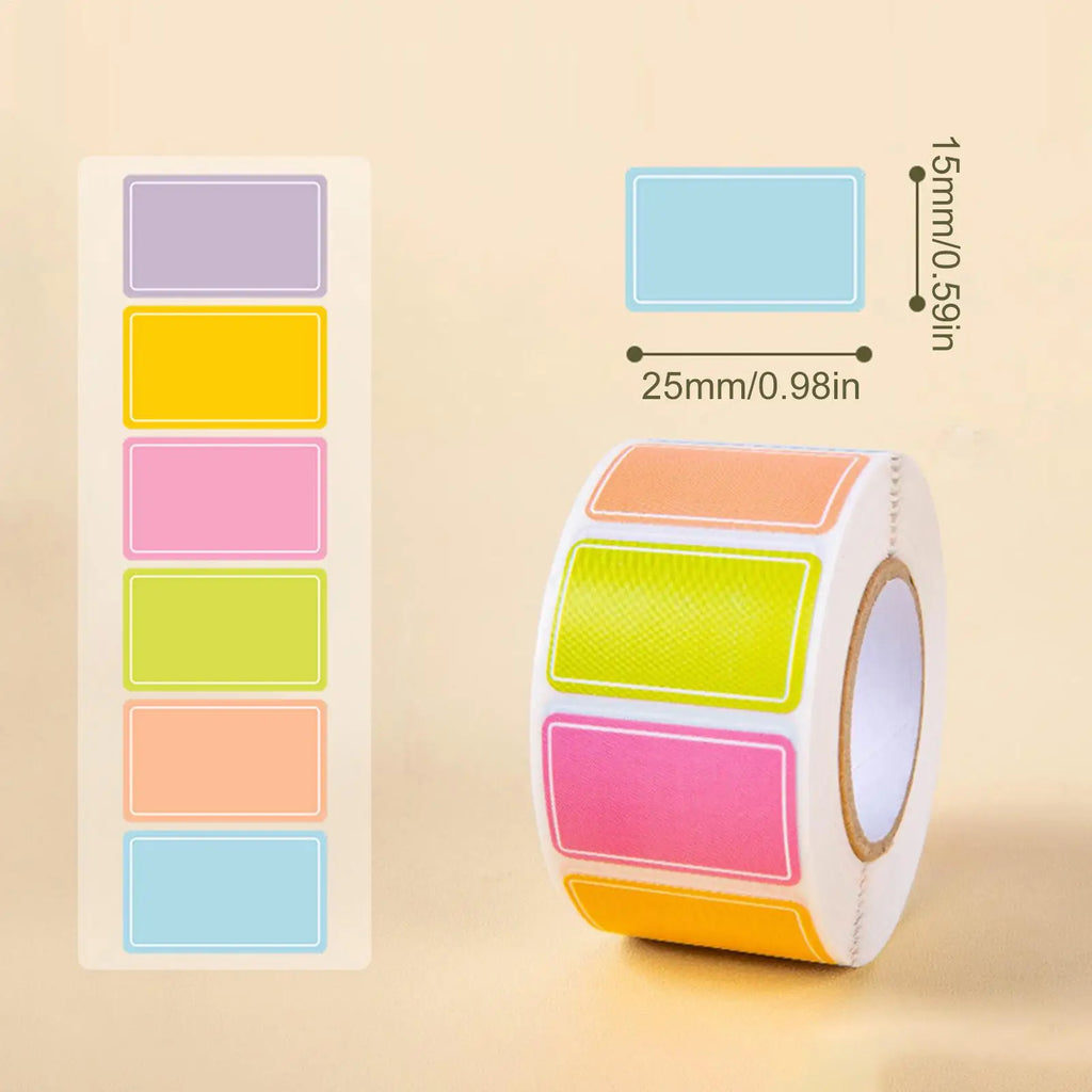 500-Pack Colored Waterproof Label Stickers – Food, Name & Date