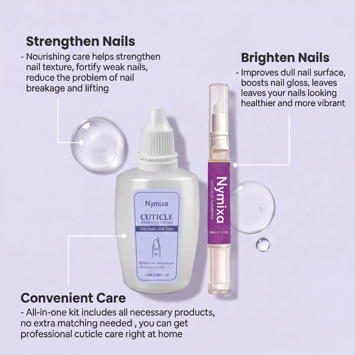 Cuticle Care Kit – Nourishing Oil Pen & Nail Strengthener Set