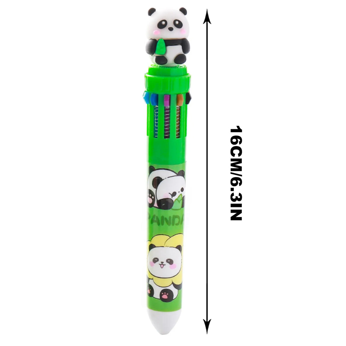 Kawaii Panda 10-in-1 Multicolor Ballpoint Pen | Fun Stationery