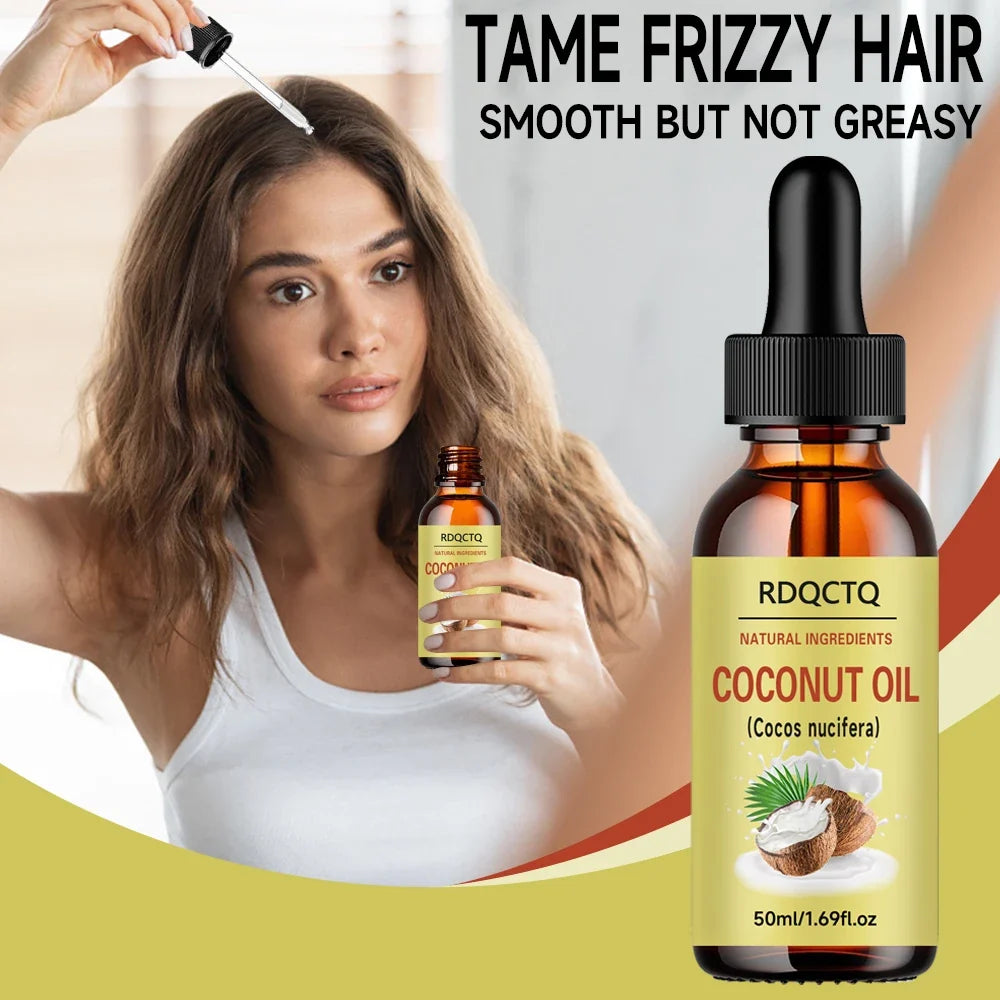 RDQCTQ Coconut Oil – Natural Hair & Skin Moisturizer