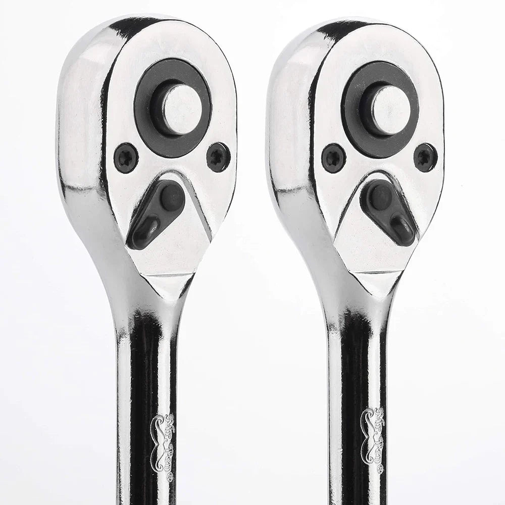 1/4 3/8 1/2" Drive Ratchet Wrench | 24-Tooth Cr-V Steel Tool
