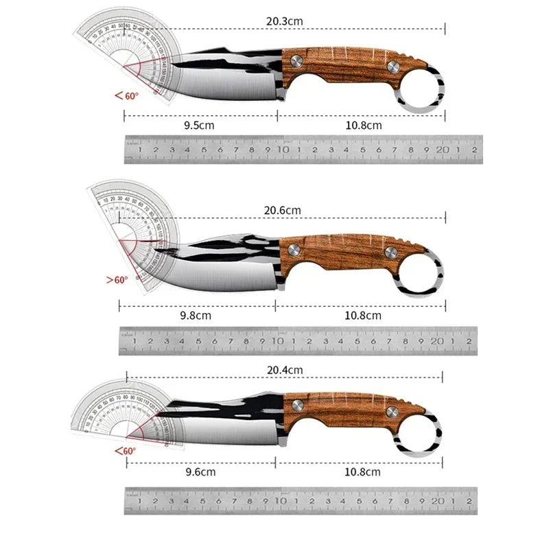 Hand-Forged Carbon Steel Boning & Multipurpose Kitchen Knife