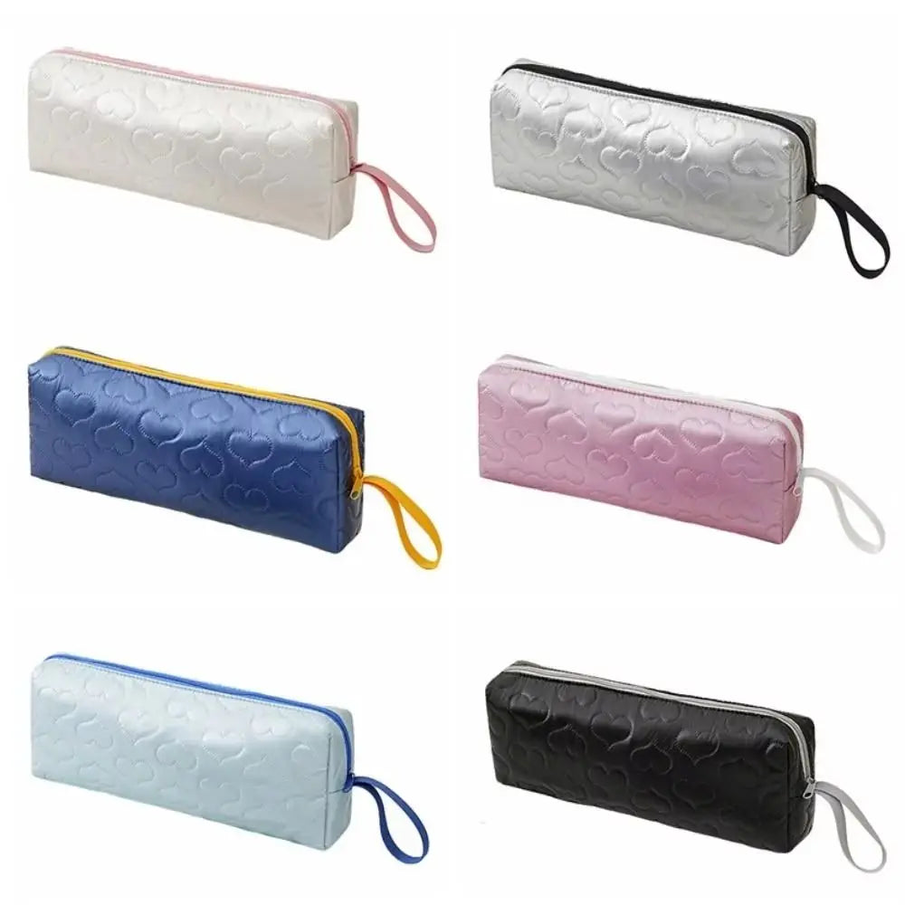 Heart-Shaped Hair Dryer & Curler Storage Bag | PU Leather