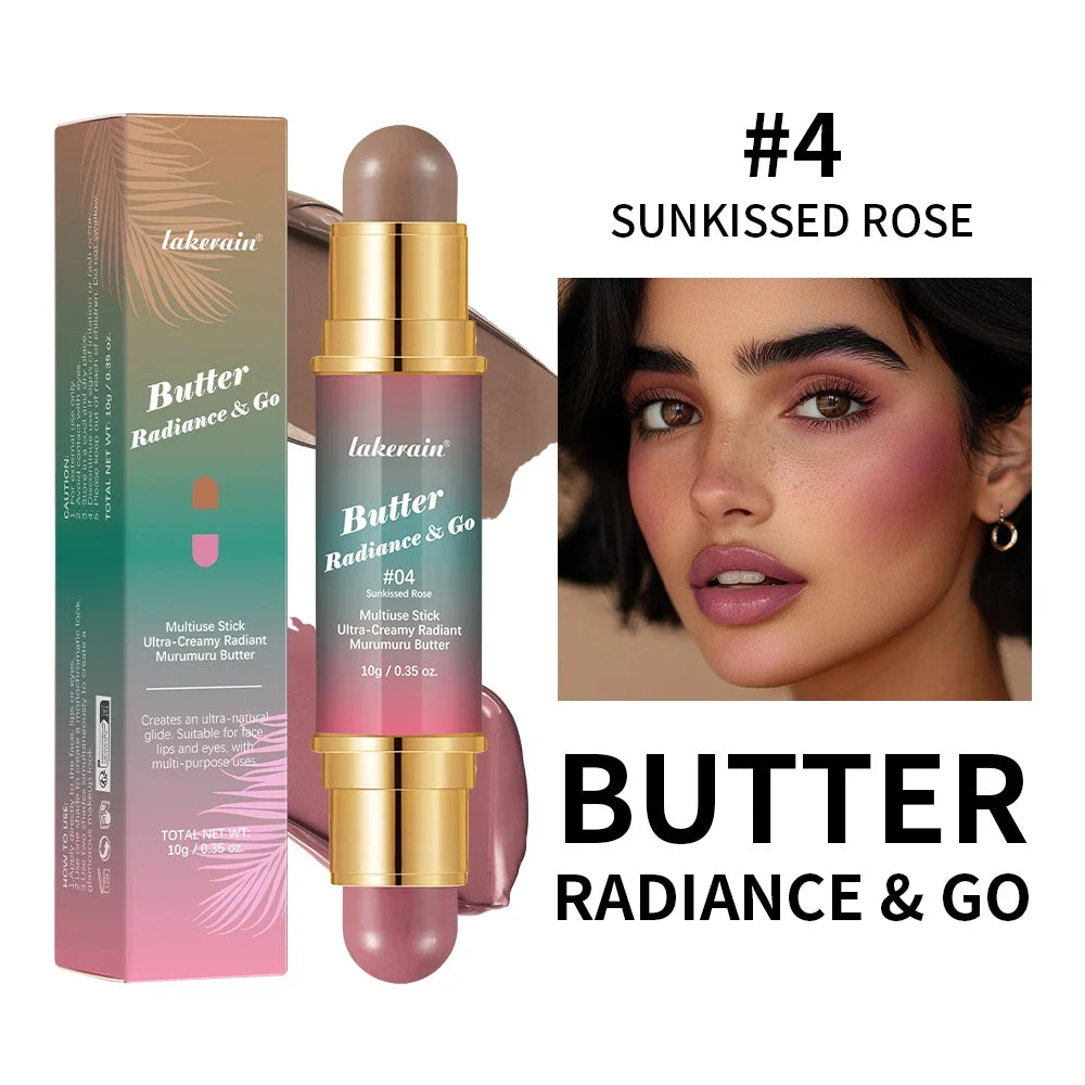 Lakerain Dual-End Bronzer & Blush Stick – 4 Shades | Multiuse