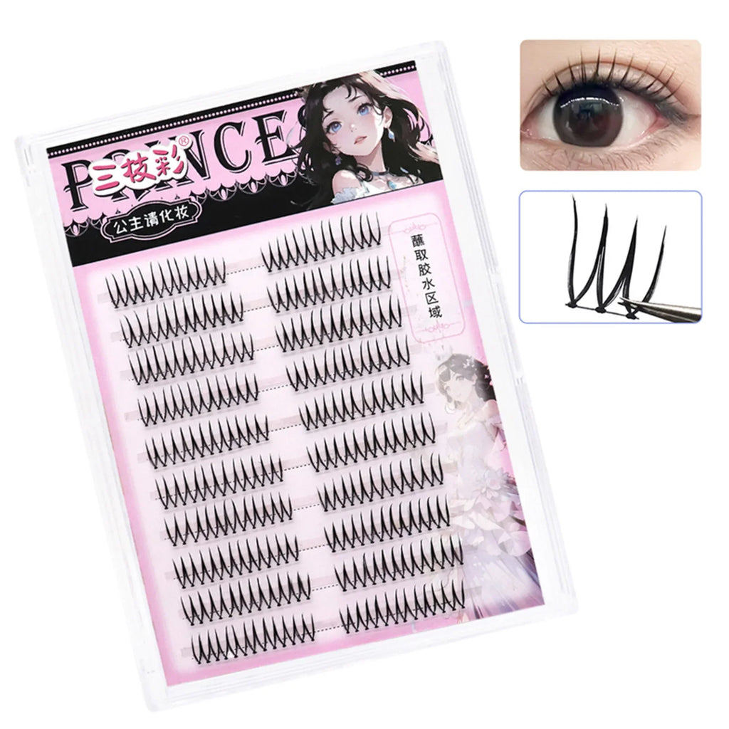 K-Beauty U-Shape Cluster False Eyelashes | Wispy C-Curl