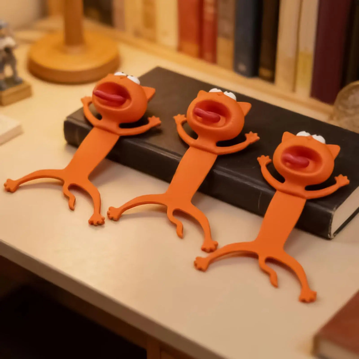 3D Cute Cat Bookmarks – Funny Cartoon Page Markers for Books
