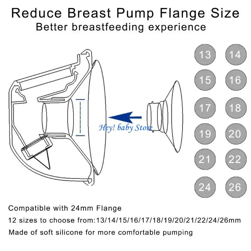 Silicone Breast Flange Adapter 13mm | Universal, Latex-Free