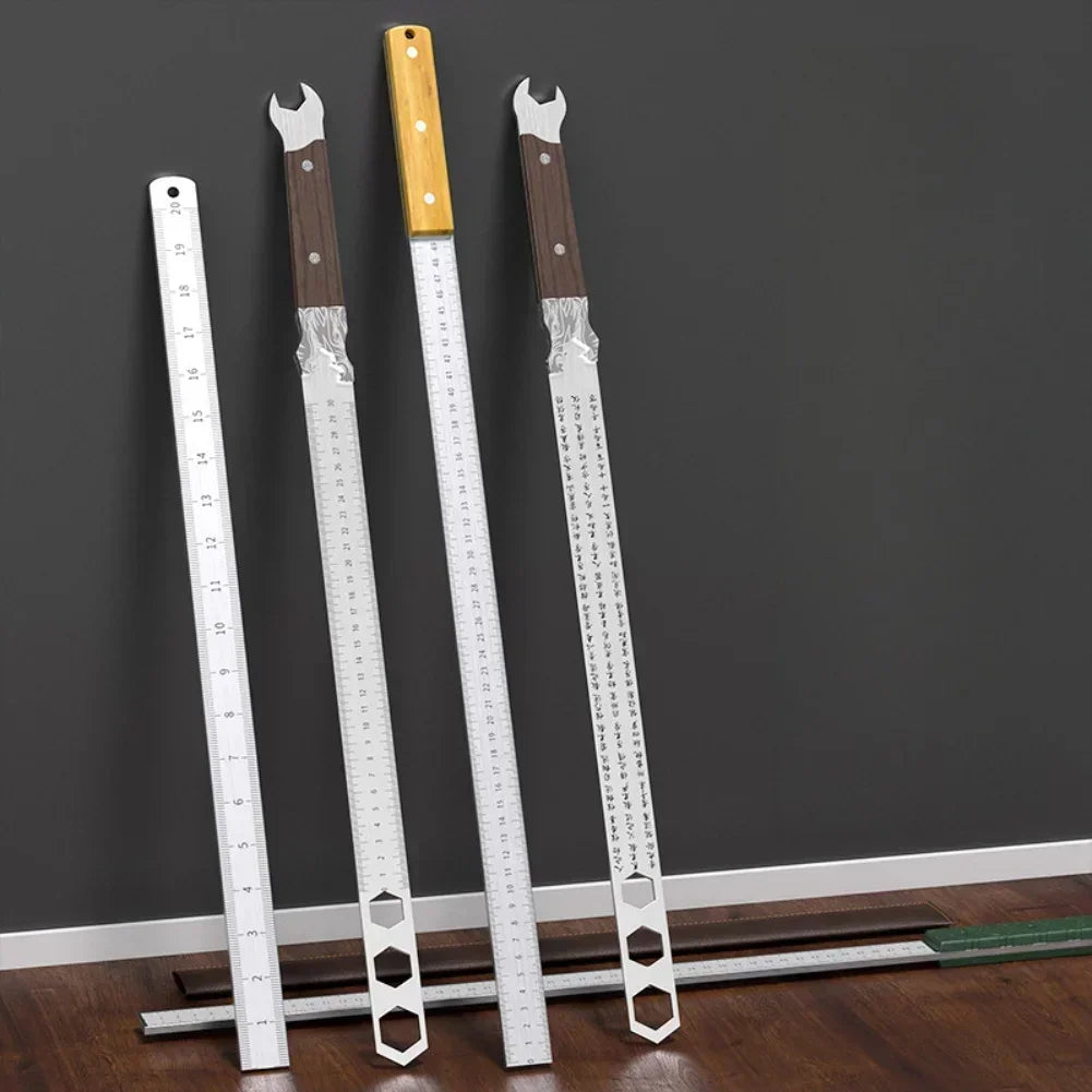 5mm Thick Manganese Steel Measuring Straightedge Ruler Tool