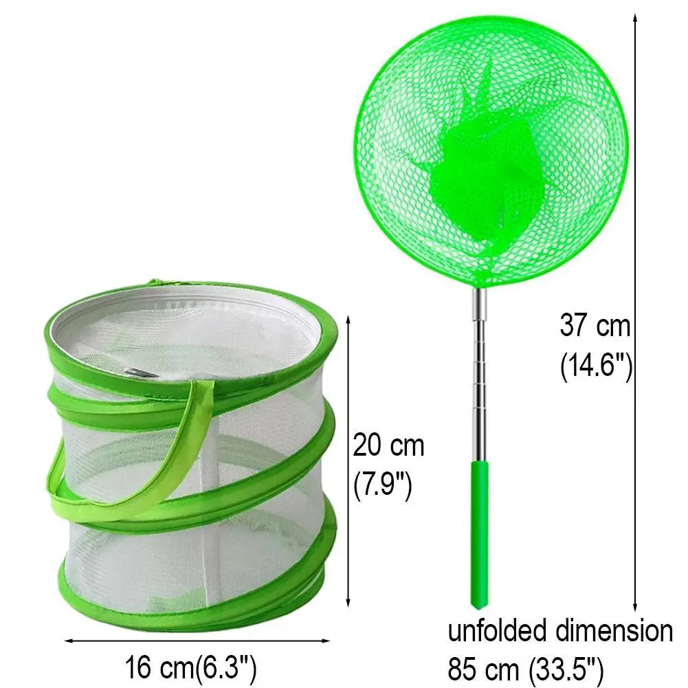 Retractable Insect & Butterfly Net + Observation Cage – Kids