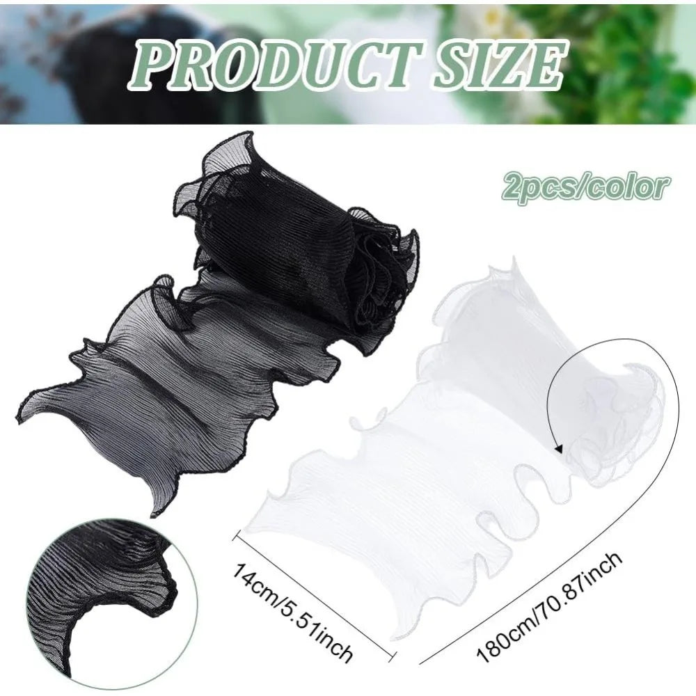 4-Pack Flower Wrapping Mesh Net Paper – Black & White Bouquet