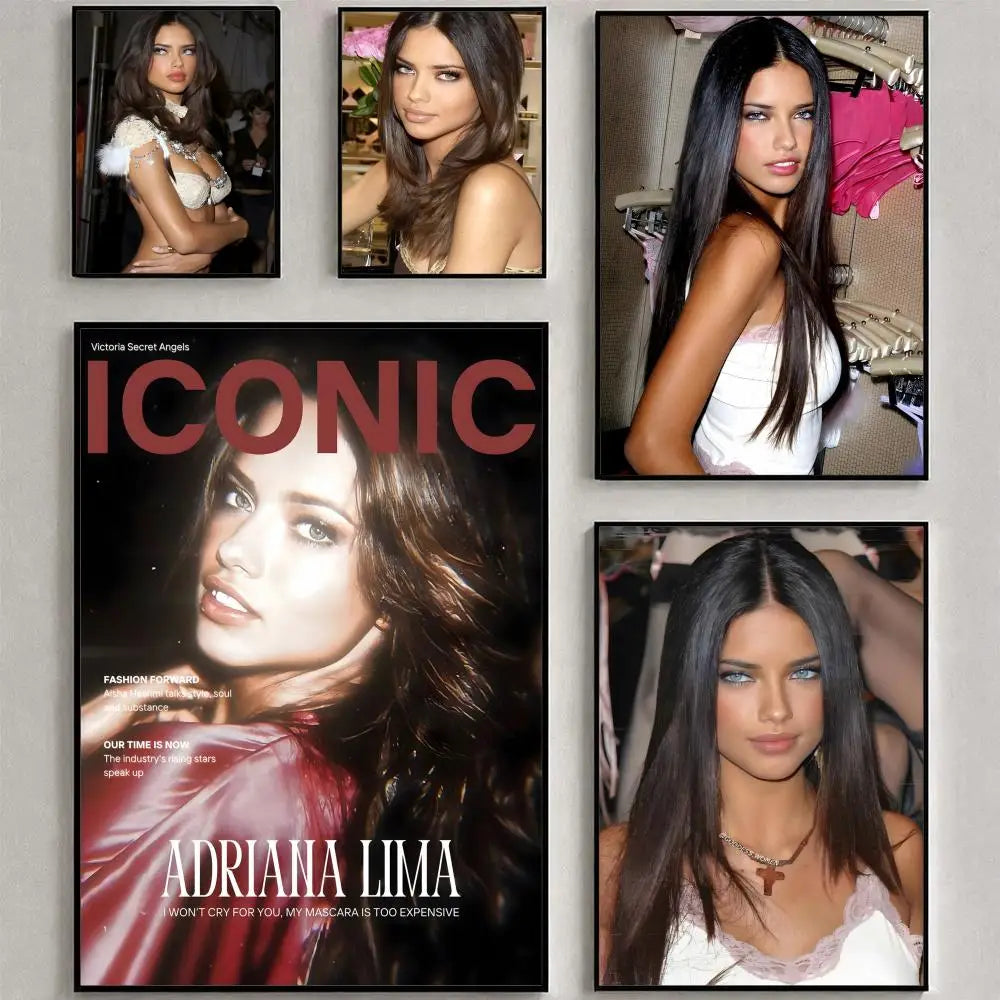 Adriana Lima HD Fashion Model Wall Poster | Modern Home Décor