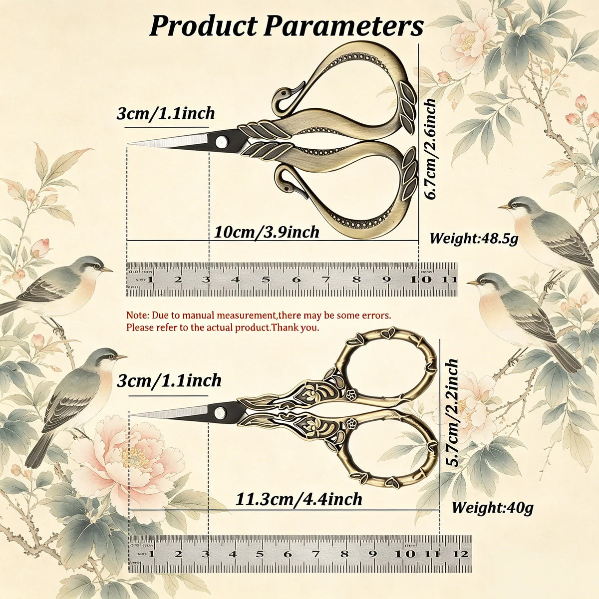Embroidery Scissors – Stainless Steel Sewing Shears 1-2 Pcs