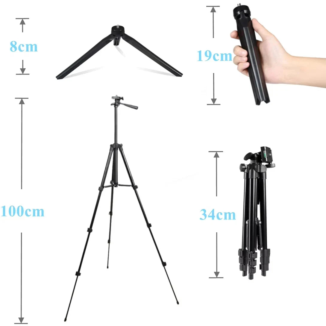 VeFly 10" RGB Ring Light with Remote & Tripod | YouTube & Photo