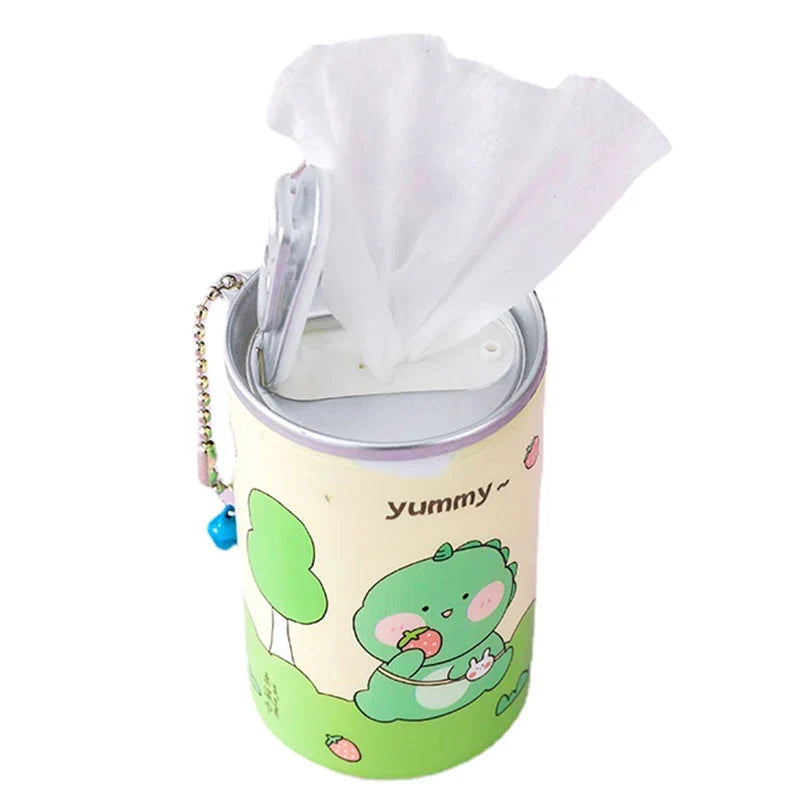 Cartoon Canned Wet Wipes for Kids – 30 Sheets Portable Can