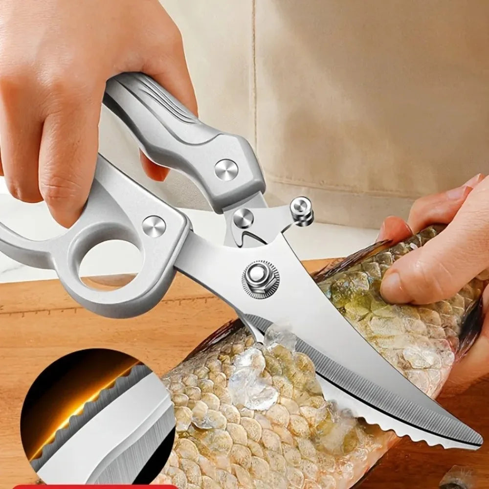 PLYS Heavy-Duty Kitchen Shears with Spring-Loaded Ejector