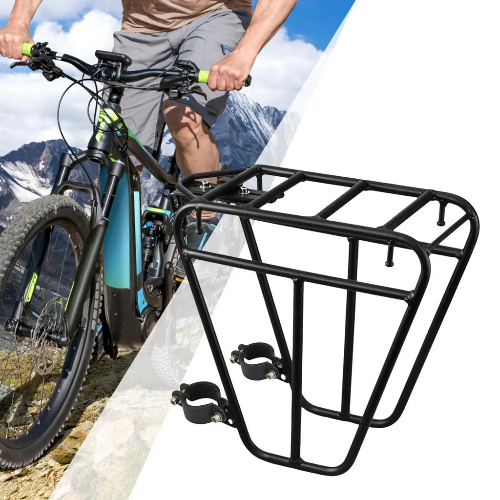 Mountain Bike Front Rack – 25kg Steel Cargo Carrier