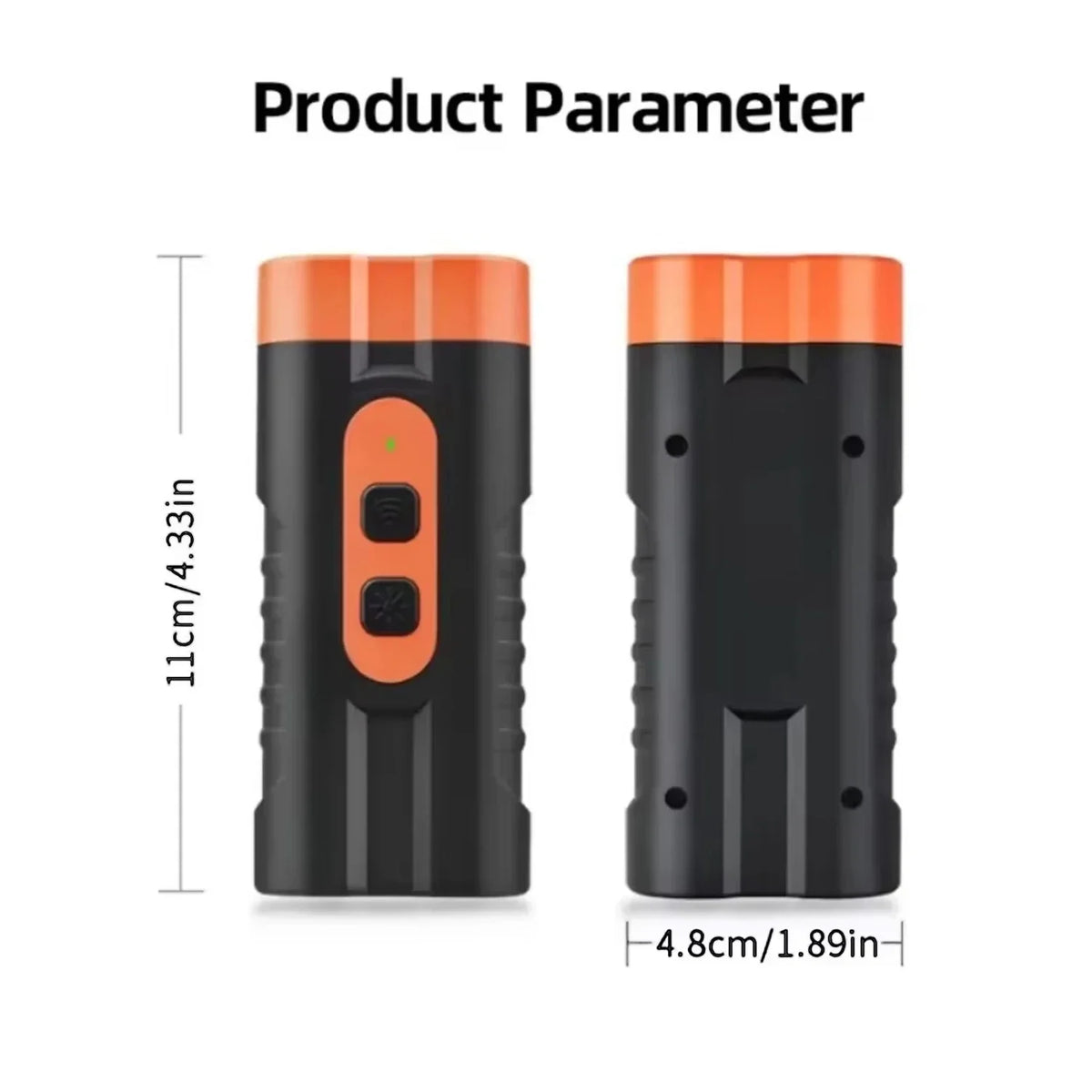 Dual Head Ultrasonic Dog Repeller USB Rechargeable + LED