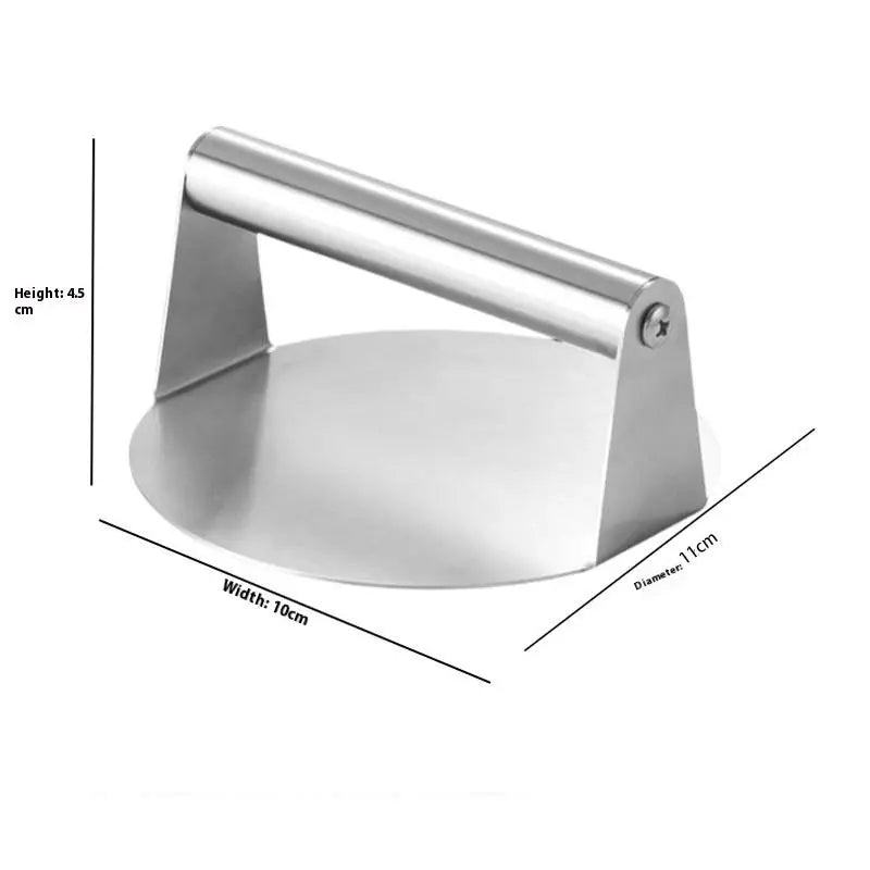 Stainless Steel Smash Burger Press – Round Patty Mold