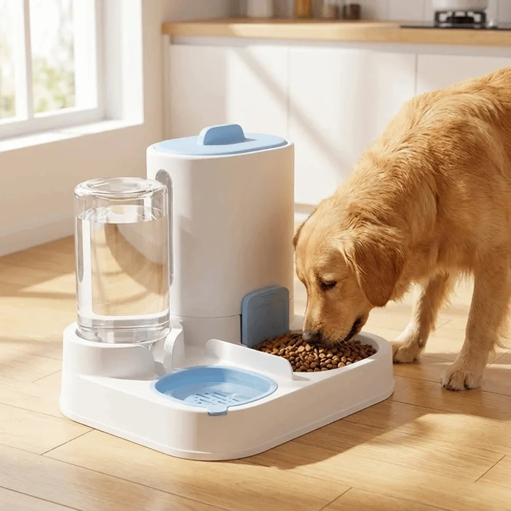 2-in-1 Automatic Dog Feeder & Water Dispenser | Large Capacity