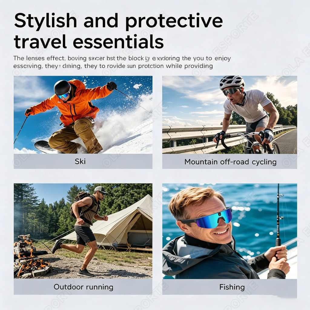 AI Smart Cycling Glasses Men 800W Camera Video Translation Sunglasses