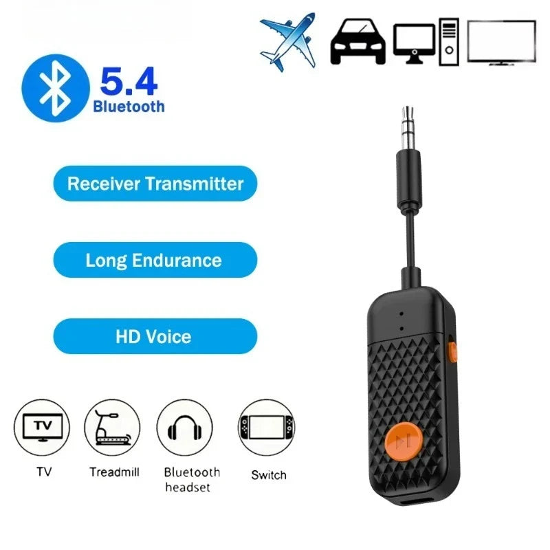Bluetooth 5.4 Audio Transmitter & Receiver – 3.5mm AUX Adapter