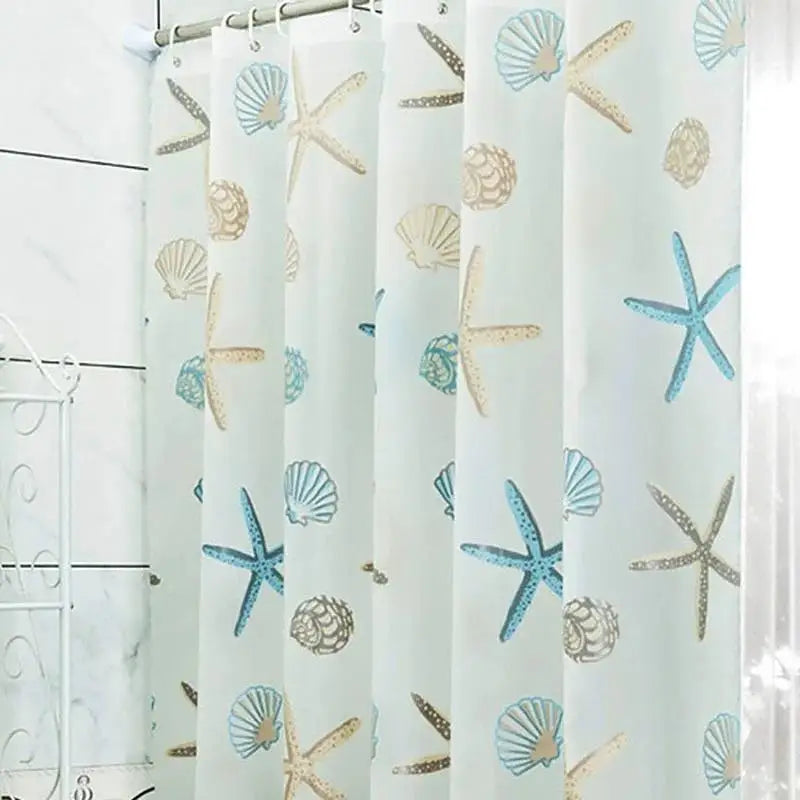 Waterproof Shower Curtain Set 180×200cm + 12 Hooks | PEVA