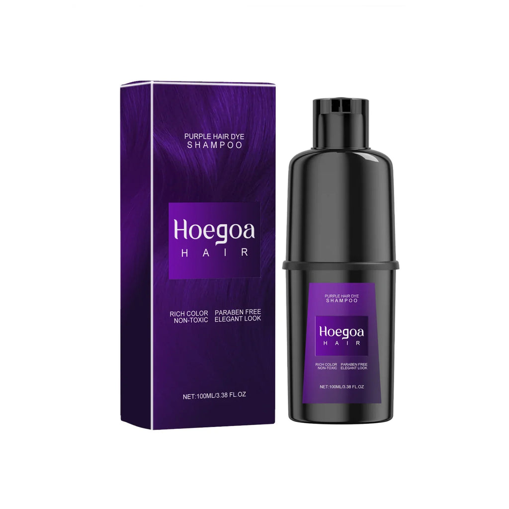 HOEGOA Instant Hair Color Shampoo – Grey Coverage for Men & Women