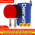 2-Pack Table Tennis Racket Set – 7-Ply Wood Ping Pong Paddles