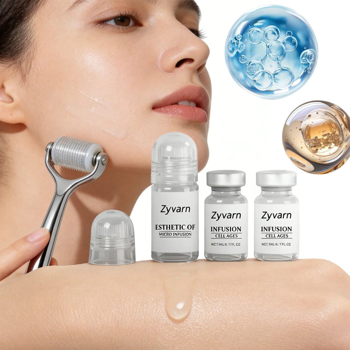 0.25mm Microneedle Facial Serum Set | Deep Hydration & Repair