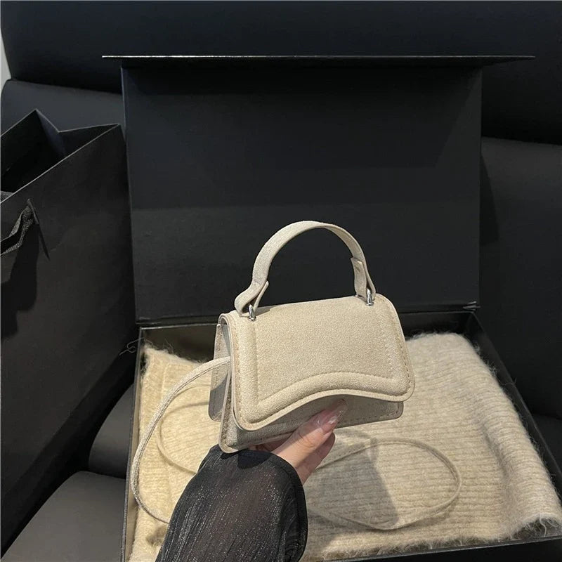 Women's Suede Mini Crossbody Bag | Small Square Handbag – JPXB