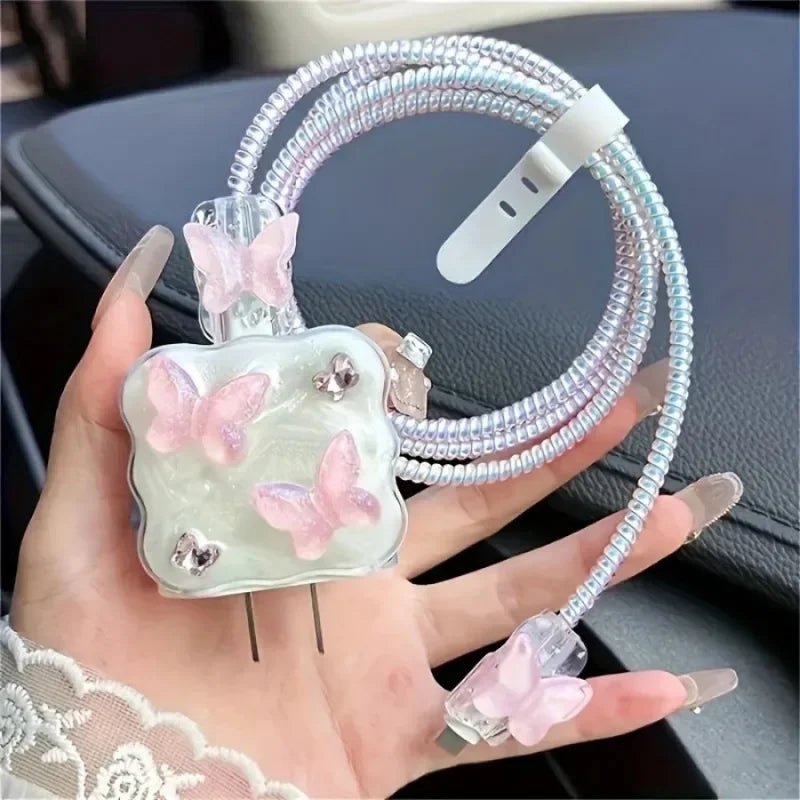 Butterfly Silicone Cable Protector for iPhone Fast Chargers