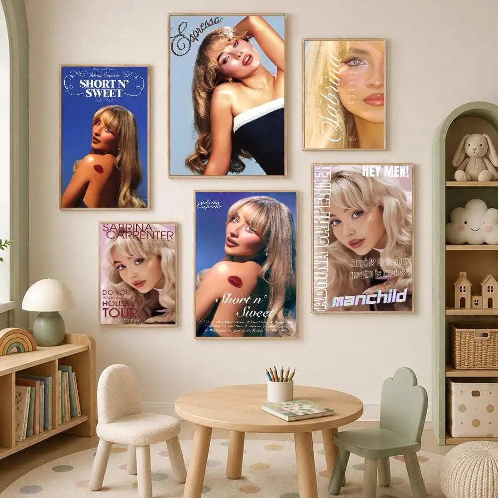 Sabrina Carpenter Poster – Self-Stick HD Wall Art Decor