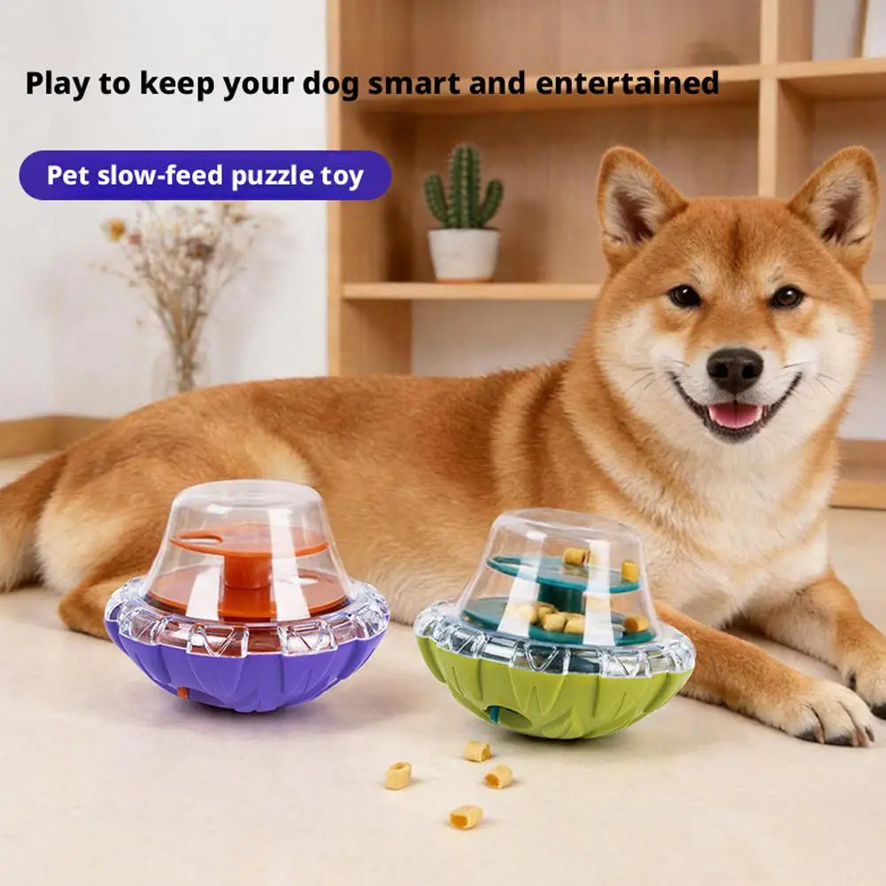 Dog & Cat Slow Feeder Wobble Tumbler Treat Dispenser Toy