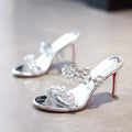 Women's Rhinestone High Heel Sandals – Open Toe Party Shoes