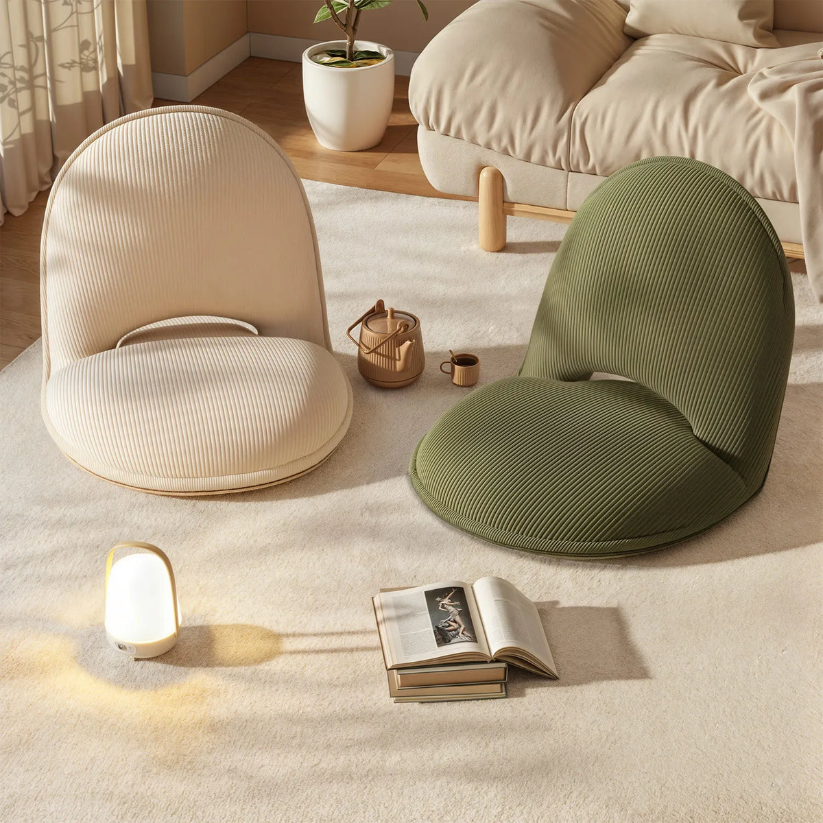Foldable Tatami Floor Lounger – Convertible Chair, Bed & Cushion